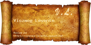 Viszmeg Levente névjegykártya