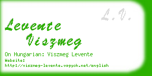 levente viszmeg business card